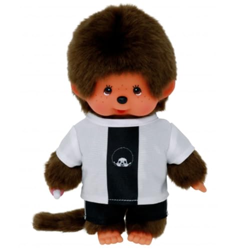 Sekiguchi Junge im Fußball-Trikot | 20 cm Monchhichi Puppe | EM-Fußball Edition von Sekiguchi