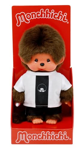 Sekiguchi Junge im Fußball-Trikot | 20 cm Monchhichi Puppe | EM-Fußball Edition von Sekiguchi