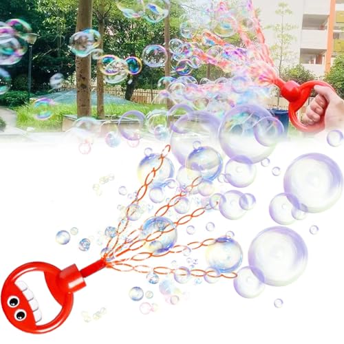 32 Hole Smiling Face Bubble Stick, 2024 New Smiling Face Bubble Wands Toy, Five Claw 32 Hole Bubble Toy for Kids Summer Toy Party, Outdoors Activity, Birthday Gift von Seksui