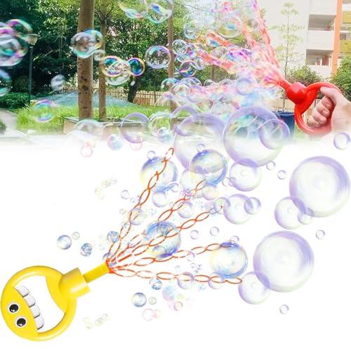 32 Hole Smiling Face Bubble Stick, 2024 New Smiling Face Bubble Wands Toy, Five Claw 32 Hole Bubble Toy for Kids Summer Toy Party, Outdoors Activity, Birthday Gift von Seksui