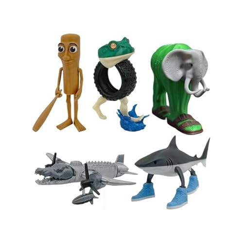 3D Italian Brainrot Tung Tung Tung Sahur Action Figures, Tralalero Tralala Shark Meme Figure Desk Decor, Games Toys Cake Topper Mini Figures Set Action Figures PVC Toys Dolls-5PCS 3D Italian Brainrot Tung Tung Tung Sahur Action Figures, Tralalero Tralala Shark Meme Figure Desk Decor, Games Toys Cake Topper Mini Figures Set Action Figures PVC Toys Dolls-5PCS von Seksui