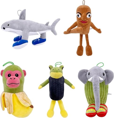 Seksui Brainrot Tung Tung Tung Sahur Tralalero Tralala Shark Plush Plushies Toy, 2025 New Game Stuffed Figure Doll, Halloween Christmas Birthday Choice for Boys Girls -5PCS Seksui Brainrot Tung Tung Tung Sahur Tralalero Tralala Shark Plush Plushies Toy, 2025 New Game Stuffed Figure Doll, Halloween Christmas Birthday Choice for Boys Girls -5PCS von Seksui