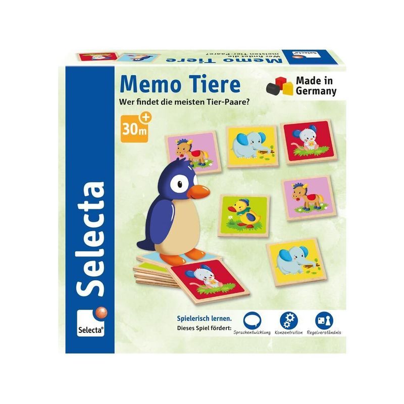Memo Tiere (Kinderspiel) von Selecta Spielzeug