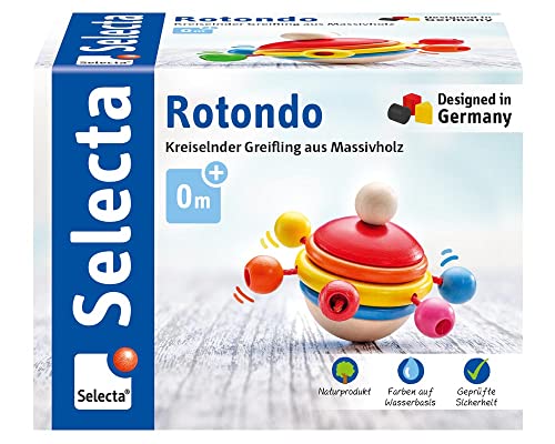 Selecta 61068 Bunt Rotondo, Kreiselnder Greifling aus Holz, 7,5 cm, S von Selecta