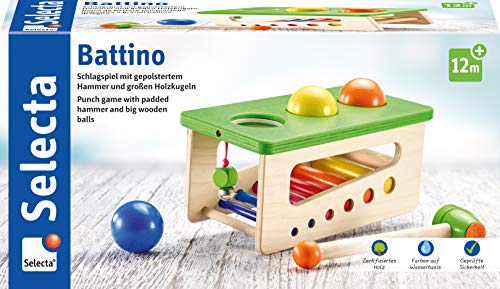 Selecta 62017 Battino, Klopfbank aus Holz, 22 cm, 10 Monate to 3 Jahre ,bunt Selecta 62017 Battino, Klopfbank aus Holz, 22 cm, 10 Monate to 3 Jahre ,bunt von Selecta