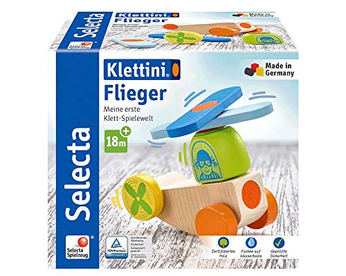 Selecta 62079 Klettini, Flieger, Klett-Stapelspielzeug, 5 Teile, bunt von Selecta