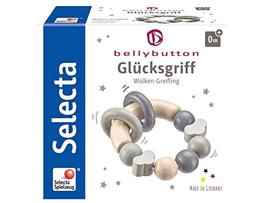 Selecta 64002 Glücksgriff, Greifling - bellybutton, grau, 7,5 cm von Selecta