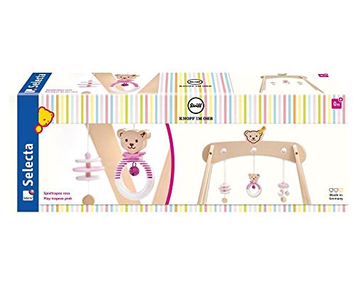 Selecta 64306 Steiff Spieltrapez aus Holz, rosa, 59 cm von Selecta