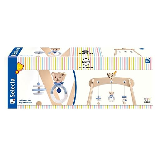 Selecta Bear 64307 Steiff Spieltrapez aus Holz, blau, 59 cm von Selecta