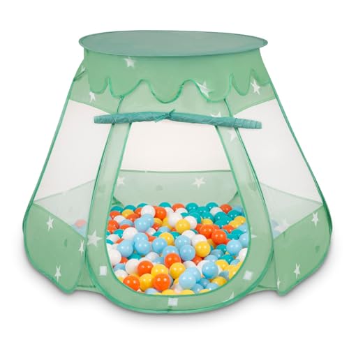 SELONIS Baby Spielzelt Mit Plastikbällen Zelt 105X90cm/100 Stück Bälle Plastikkugel Kinder, Minze:Weiß/Gelb/Orange/Babyblue/Türkis SELONIS Baby Spielzelt Mit Plastikbällen Zelt 105X90cm/100 Stück Bälle Plastikkugel Kinder, Minze:Weiß/Gelb/Orange/Babyblue/Türkis von SELONIS