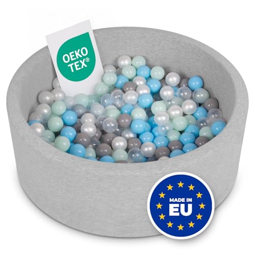 Selonis Bällebad Kinder 90x30cm Bällepool für Baby 200 Bälle Enthalten von SELONIS