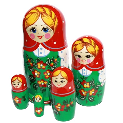 Semenovskay Rospis russische Matroschka Puppen Babuschka Matrjoschka Holzpuppen handbemalt Set 5 Puppen Frühlingsblumen Semenovskay Rospis russische Matroschka Puppen Babuschka Matrjoschka Holzpuppen handbemalt Set 5 Puppen Frühlingsblumen von Semenovskay Rospis