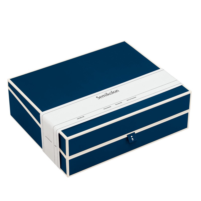 Semikolon Dokumentenbox Heritage Line A4 Marine Semikolon Dokumentenbox Heritage Line A4 Marine von Semikolon