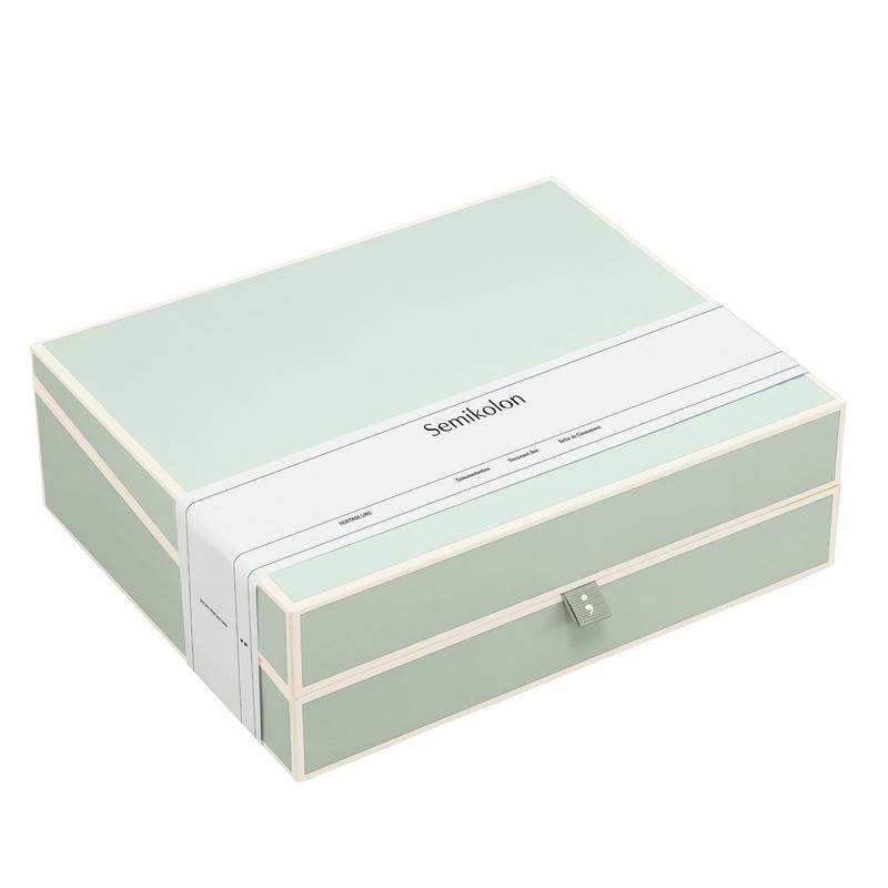 Semikolon Dokumentenbox Heritage Line A4 Moss von Semikolon