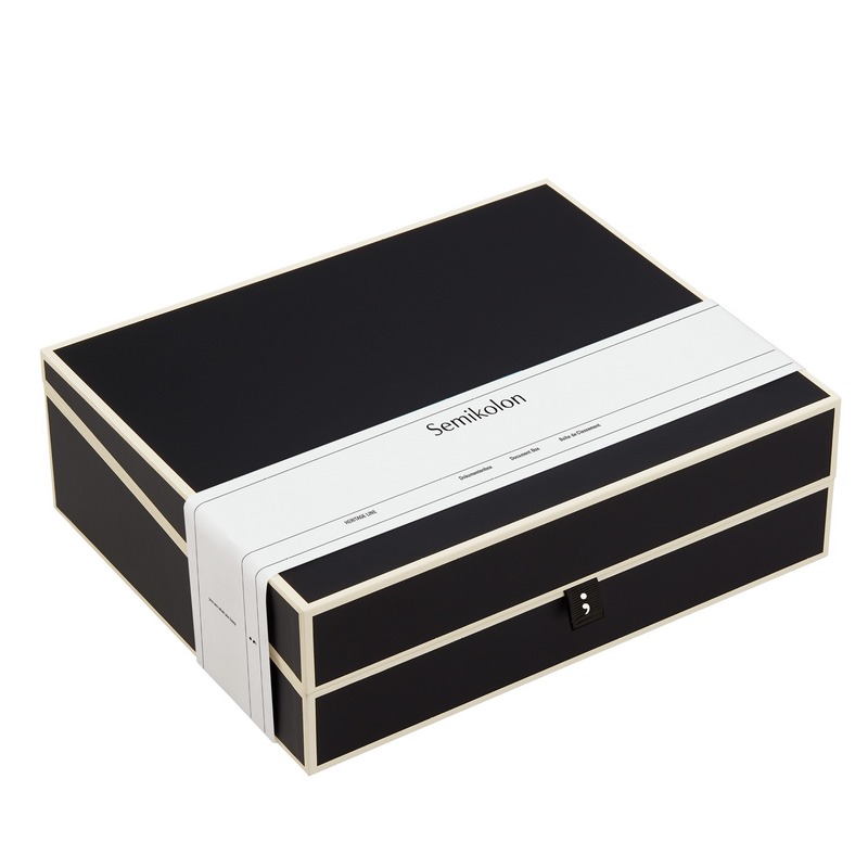 Semikolon Dokumentenbox Heritage Line A4 Schwarz Semikolon Dokumentenbox Heritage Line A4 Schwarz von Semikolon