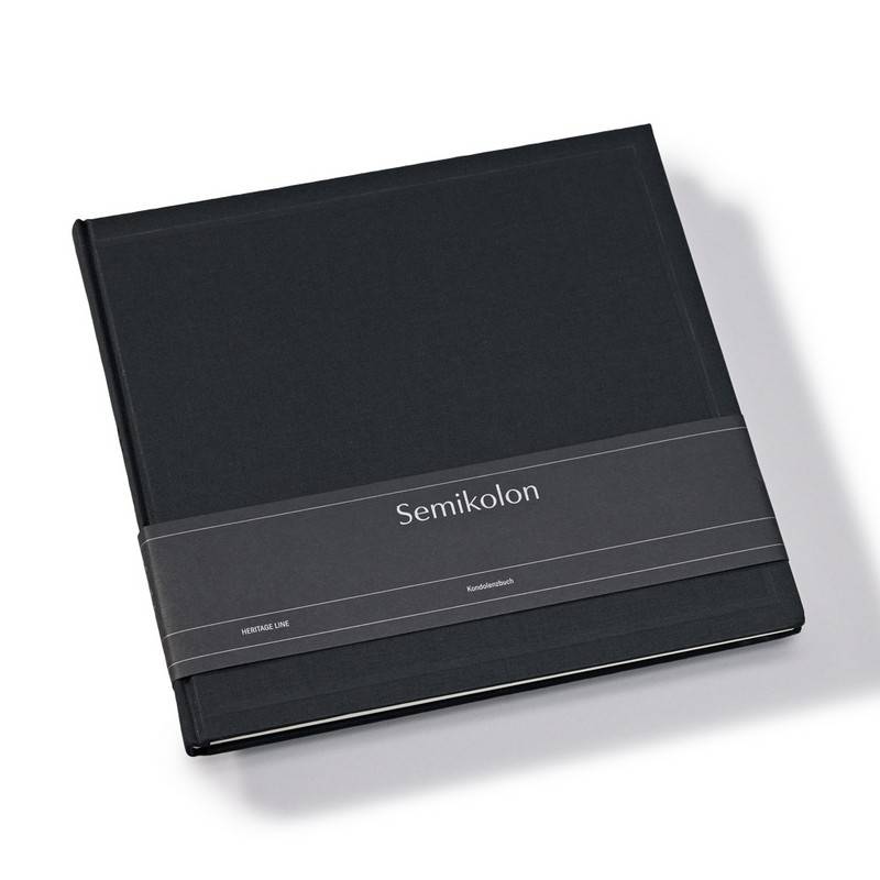 Semikolon Kondolenzbuch Schwarz von Semikolon
