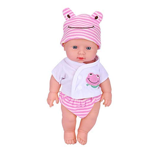 Semme Simulation Babypuppe, 30CM Wasserdichter Körper Realistisches, weiches, echtes Outfit Nettes Neugeborenes Puppen-Begleitspielzeug (Pink) von Semme