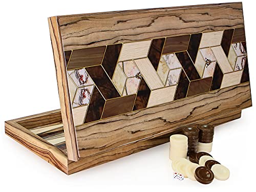 Luxus Backgammon TAVLA Intarsien Look XXL von Semus