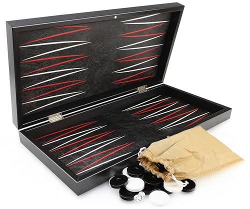 Luxus Board Game Backgammon Tavla XXL Klassik Leder Black Luxus Board Game Backgammon Tavla XXL Klassik Leder Black von Semus