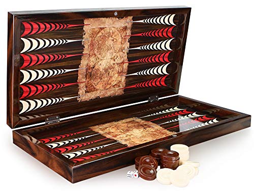 Semus Luxus Backgammon Tavla Antik Welt XXL Gesellschaftspiele Familienspiel 50 x 50 cm. von Semus