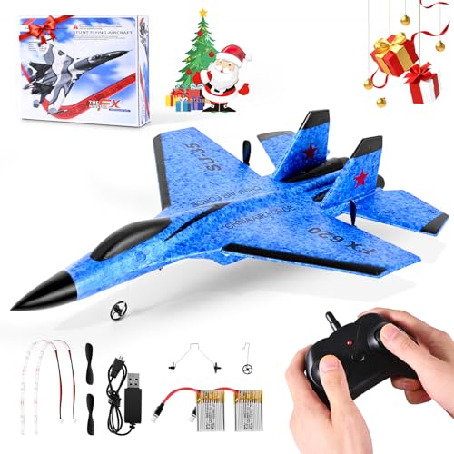 SenDeluz RC Flugzeug, 2,4 GHz Ferngesteuertes Flugzeug 2CH Segelflugzeugspielzeug mit 3 Axis Gyro System Fighter mit Nachtlichter 2 Batterien für Anfänger, Kinder, Erwachsene SenDeluz RC Flugzeug, 2,4 GHz Ferngesteuertes Flugzeug 2CH Segelflugzeugspielzeug mit 3 Axis Gyro System Fighter mit Nachtlichter 2 Batterien für Anfänger, Kinder, Erwachsene von SenDeluz