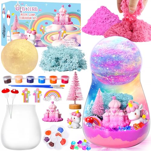 Einhorn Geschenke für Mädchen, Einhorn Terrarium Set mit Mondlampen-Malset, Geschenk für Mädchen 4, 5, 6, 7, 8–12 Jahren Geburtstag, Bastelset für Kinder ab 6 Jahre, Unicorn Spielzeug Einhorn Geschenke für Mädchen, Einhorn Terrarium Set mit Mondlampen-Malset, Geschenk für Mädchen 4, 5, 6, 7, 8–12 Jahren Geburtstag, Bastelset für Kinder ab 6 Jahre, Unicorn Spielzeug von SenZjx