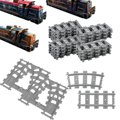 SenaiMy 54 Stück Eisenbahn Schienen City Schienen, Bausteine Zug Schienen Set für City Zug Zubehör, City Erweiterungsset Gleise Kompatibel mit dem Marktführer Kinder SenaiMy 54 Stück Eisenbahn Schienen City Schienen, Bausteine Zug Schienen Set für City Zug Zubehör, City Erweiterungsset Gleise Kompatibel mit dem Marktführer Kinder von SenaiMy