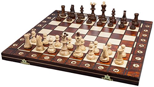 Chess Senator Faltbares Schach, 40,6 cm, Braun von Senator Chess Set - 16" Folding Board - Brown