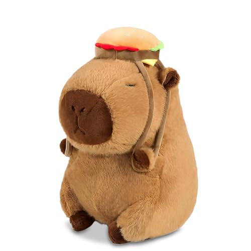 22cm Capybara Delphin Plüsch-Kissen Spielzeug, weiches Kuscheltier für Kinder Kinder Jungen Mädchen Home ohnezahn Kuscheltier Deko Geschenk(Hamburger) von Senchinner