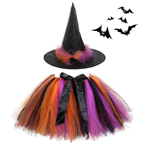 Hexenkostüm Mädchen,Hexenkostüm Kinder,Faschingskostüme Halloween Karneval Kostüm,Tüllrock Tütü Rock Bunt, Zubehör Hexenhut,Karneval Kostüm Mädchen,Für Halloween Karneval Cosplay-A Hexenkostüm Mädchen,Hexenkostüm Kinder,Faschingskostüme Halloween Karneval Kostüm,Tüllrock Tütü Rock Bunt, Zubehör Hexenhut,Karneval Kostüm Mädchen,Für Halloween Karneval Cosplay-A von Senchinner
