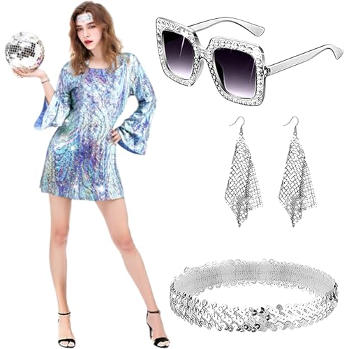 Senchinner 70er Jahre Outfit Damen,Disco Kostüm Damen,Damen Hippie Kleidung,Party Outfit 70er,70er Jahre Outfit,karneval kostüm,Hippie Kleid,70er Disco Outfit Accessoires-XXL Senchinner 70er Jahre Outfit Damen,Disco Kostüm Damen,Damen Hippie Kleidung,Party Outfit 70er,70er Jahre Outfit,karneval kostüm,Hippie Kleid,70er Disco Outfit Accessoires-XXL von Senchinner