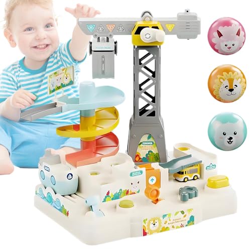 Senermter Auto Track Adventure Toy, Animal Ball Adventure,Animal Theme Track Game | Safe Fun Adventure Toy für Kinder Mädchen Geburtstag Neujahr von Senermter