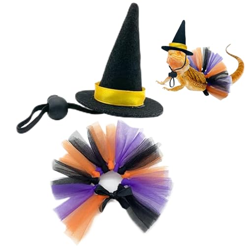 Senermter Bartagamen Kostüm | Eidechsen Hexen Outfit für Haustiere - Halloween Kleidung & Zubehör für Reptilien und Kleintiere wie Geckos Schildkröten Hamster Igel Vogel Senermter Bartagamen Kostüm | Eidechsen Hexen Outfit für Haustiere - Halloween Kleidung & Zubehör für Reptilien und Kleintiere wie Geckos Schildkröten Hamster Igel Vogel von Senermter