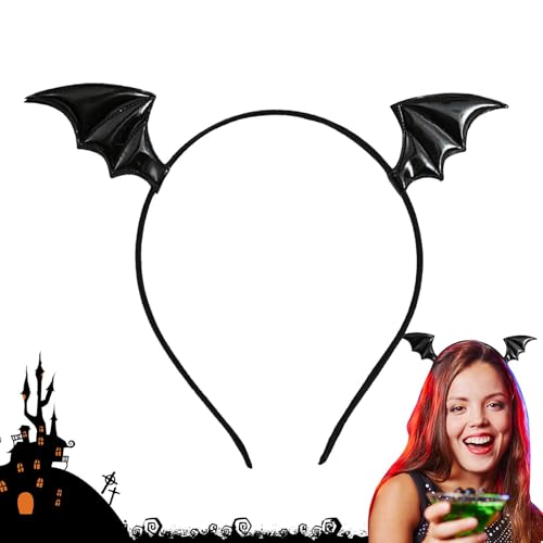Senermter -Stirnband, Halloween-Stirnbänder für Frauen,Halloween Fledermausflügel Haarreif - Gruselige dekorative Kopfbedeckung, schwarzer Fledermausflügel-Haarreifen für Halloween-Party Senermter -Stirnband, Halloween-Stirnbänder für Frauen,Halloween Fledermausflügel Haarreif - Gruselige dekorative Kopfbedeckung, schwarzer Fledermausflügel-Haarreifen für Halloween-Party von Senermter