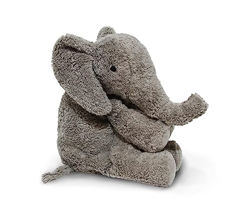 Kleiner SENGER NATURWELT Kuscheltier-Elefant, Grau I Kuscheliger Begleiter, geeignet ab 3 Monaten I GOTS-zertifiziertes Plüschtier mit herausnehmbarem Wärmekissen von Senger Naturwelt