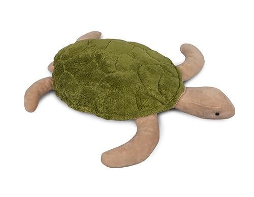 Senger Naturwelt Große Kuscheltier-Schildkröte, Tannengrün I Kuscheliger Begleiter, geeignet ab 3 Monaten I GOTS-zertifiziertes Plüschtier mit herausnehmbarem Wärmekissen zum Erhitzen oder Kühlen von Senger Naturwelt
