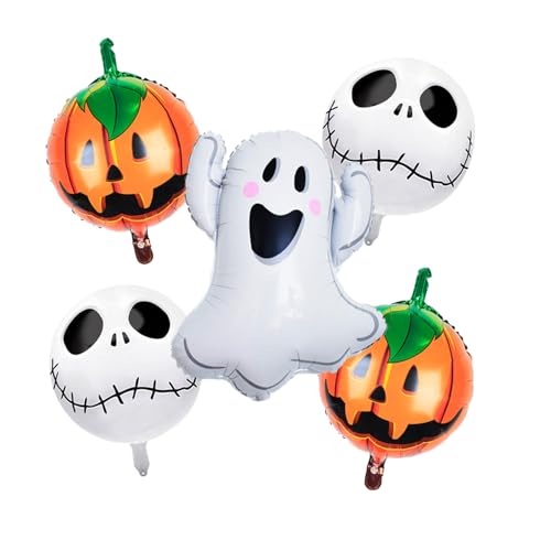 5 Stück Halloween Luftballons Geist Halloween Folienballons Geist Riese, Halloween Deko Geist Helium Luftballons 5 Stück Halloween Luftballons Geist Halloween Folienballons Geist Riese, Halloween Deko Geist Helium Luftballons von Senidea