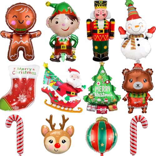 12 Stück Übergroße Weihnachtsluftballons Helium Riese Weihnachten Luftballons Folienballons Weihnachtsdeko Ballons Weihnachtsballons 12 Stück Übergroße Weihnachtsluftballons Helium Riese Weihnachten Luftballons Folienballons Weihnachtsdeko Ballons Weihnachtsballons von Senidea