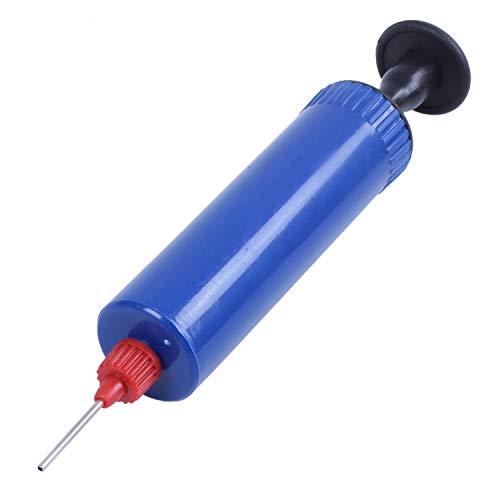 Senmubery Fussball aufblasbar Hand-Pumpe Luftpumpe mit Nadel Blau von Senmubery