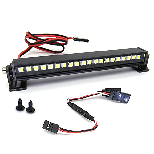 Senmubery LED-Lichtleiste für Dachlampe, mit Umwandlungskabel für WPL D12 C14 C24 C34 MN D90 MN99S, Zubehör für Auto-Upgrade-Teile, Fernbedienung von Senmubery