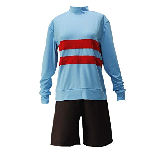 Senning Undertale Cosplay Chara Green Frisk Hellblau Kostüm - Blau - Large Senning Undertale Cosplay Chara Green Frisk Hellblau Kostüm - Blau - Large von Senning