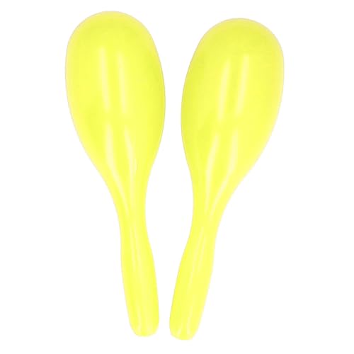 2pcs Musik Maracas Oval geformte Kunstpercussion Rasseln Musikinstrument für KTV Party Kindergarten (Amarillo) von Senrusa
