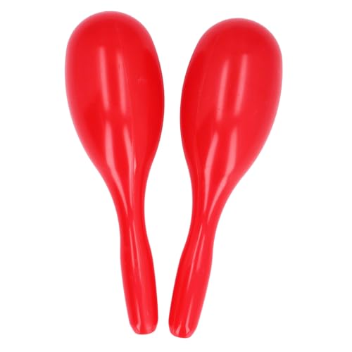 2pcs Musik Maracas Oval geformte Kunstpercussion Rasseln Musikinstrument für KTV Party Kindergarten (Rojo) von Senrusa
