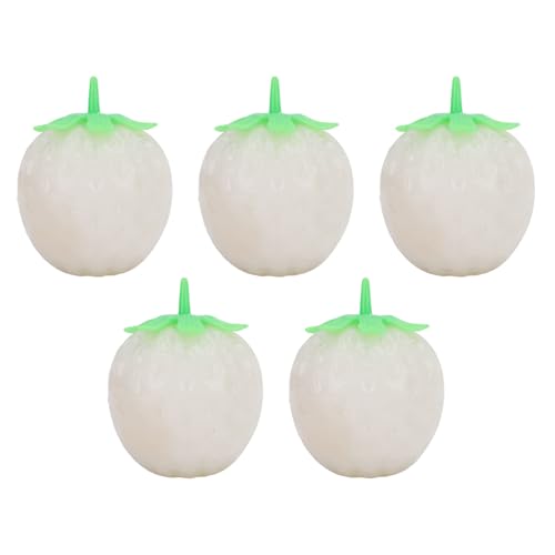 5PCS Strawberry Squeeze Stress Ball TPR Slow Rising Stretchy Ball Stress Relief Fidget Sensory Toy for Kids Party Favors 5PCS Strawberry Squeeze Stress Ball TPR Slow Rising Stretchy Ball Stress Relief Fidget Sensory Toy for Kids Party Favors von Senrusa