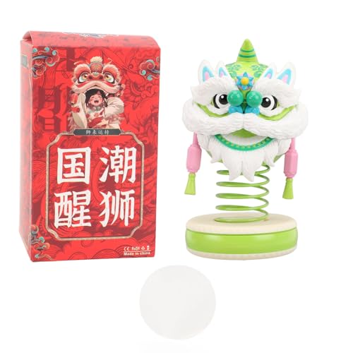 Senrusa Auto Bobblehead Ornament Lion Form Innovative Figuren präsentieren Autoschüttelscheibe für Bürohaus (Green+White) von Senrusa