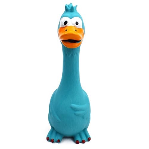 Senrusa Hund schreien Hühnchenspielzeug Interactive Bite Squeeze Sound Chicken Toy für kleine mittelgroßen großen Hunden (Blue) von Senrusa