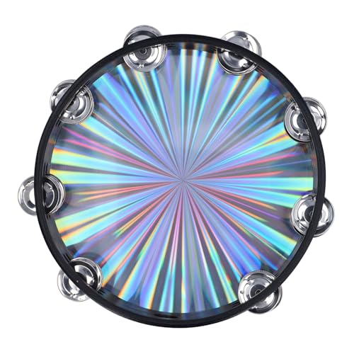 Strahlendem Tamburin reflektierendes klares knuspriges Klang Doppelreihe Glockentrommel Handpercussion Instrument (10 Inch) von Senrusa