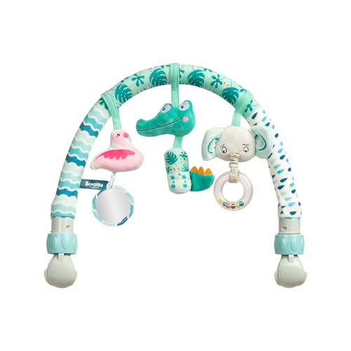 Sensillo - Bogen Kinderwagen Spielzeug, Spielbogen, Kinderwagenkette Spielzeug Hängespielzeug Babyschale Kinderbett, Spielzeug für Babys & Kleinkinder ab Geburt - Dschungel Sensillo - Bogen Kinderwagen Spielzeug, Spielbogen, Kinderwagenkette Spielzeug Hängespielzeug Babyschale Kinderbett, Spielzeug für Babys & Kleinkinder ab Geburt - Dschungel von Sensillo