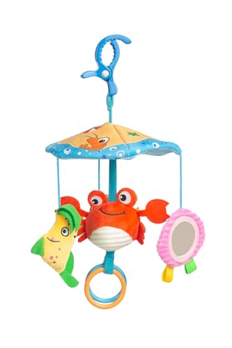 Sensillo - Kinderwagen Spielzeug Babys, Karussell Kinderwagenkette, Anhänger Kinderbuggy - Plüschtier Kinderbett, Babyschale, Spielzeug für Babys & Kleinkinder ab Geburt - Krabbe Sensillo - Kinderwagen Spielzeug Babys, Karussell Kinderwagenkette, Anhänger Kinderbuggy - Plüschtier Kinderbett, Babyschale, Spielzeug für Babys & Kleinkinder ab Geburt - Krabbe von Sensillo