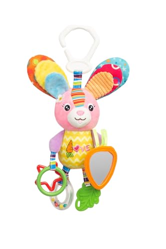 Sensillo - Rassel Baby, Kuscheltier Babyspielzeug mit Rassel - Motorikspielzeug für das spielerische Lernen - Plüschtier, Spielzeug für Babys & Kleinkinder ab Geburt - Kaninchen Sensillo - Rassel Baby, Kuscheltier Babyspielzeug mit Rassel - Motorikspielzeug für das spielerische Lernen - Plüschtier, Spielzeug für Babys & Kleinkinder ab Geburt - Kaninchen von Sensillo